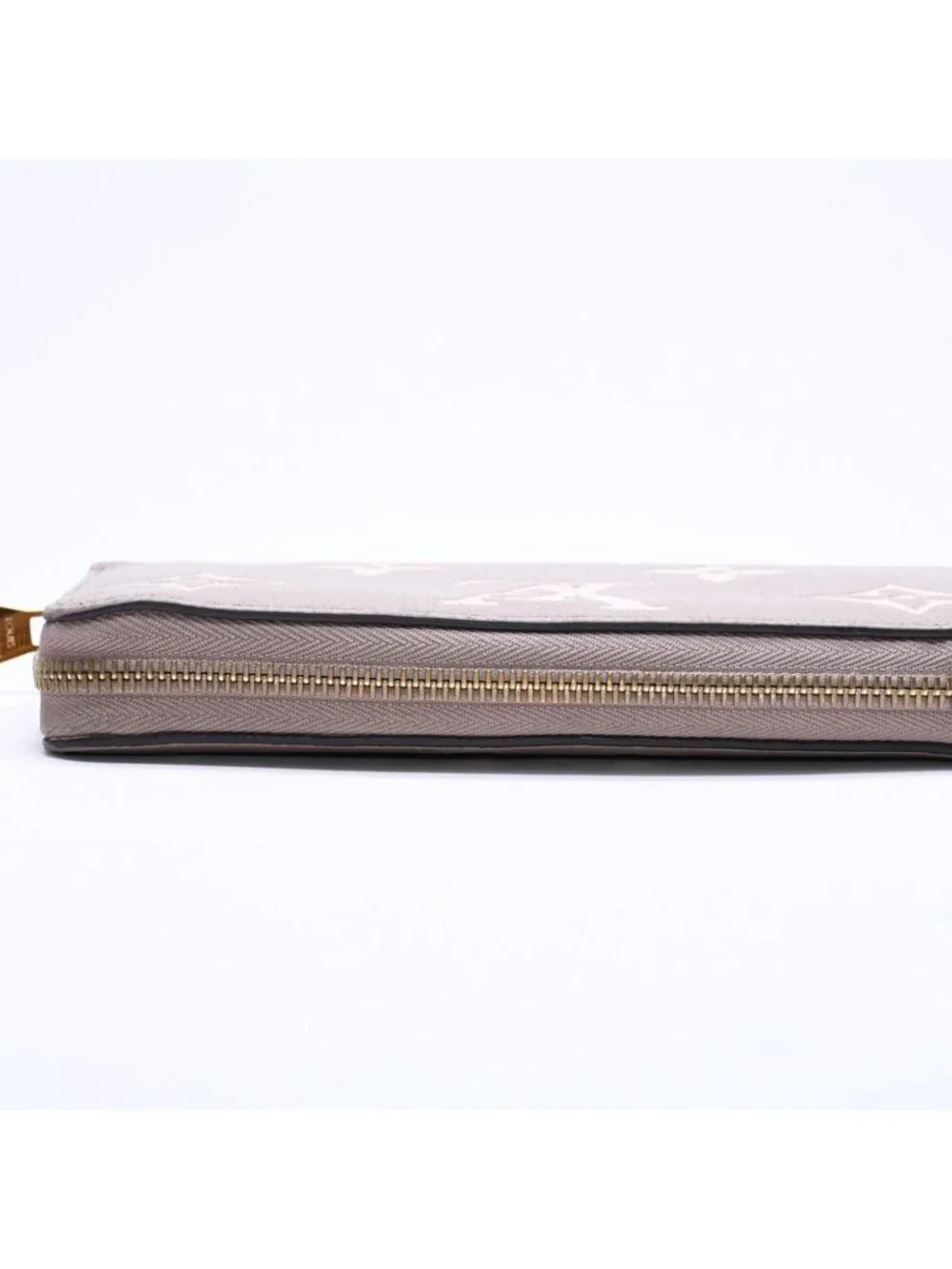 Louis Vuitton Monogram Empreinte Zippy Wallet Beige Ivory Gold